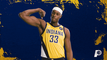 Flexing Myles Turner GIF by Indiana Pacers