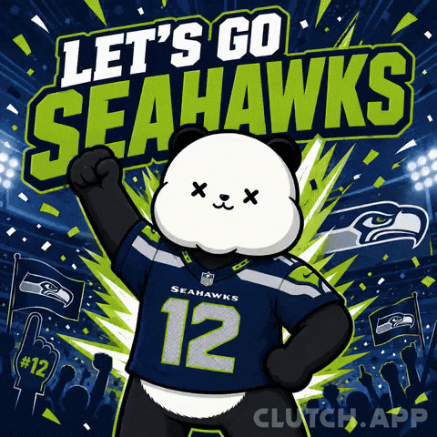 Seattle Seahawks Football GIF by Kanpai Pandas