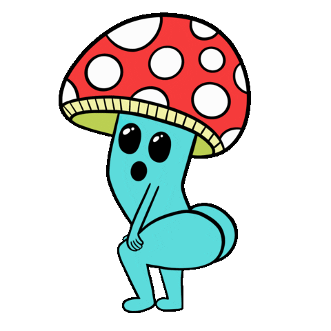 Mushroom Sticker by Mo Art Mo Problemz
