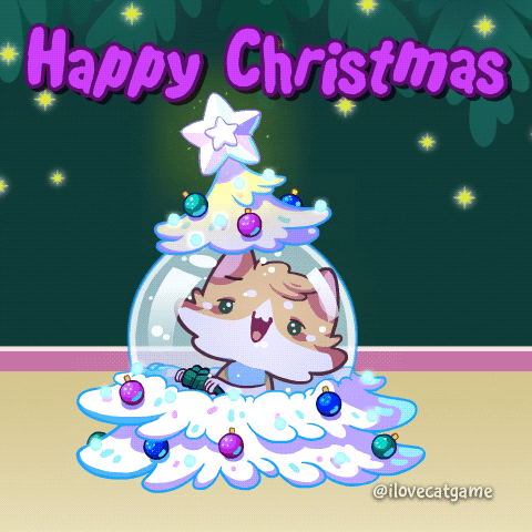 Merry Christmas Cat GIF by Mino Games