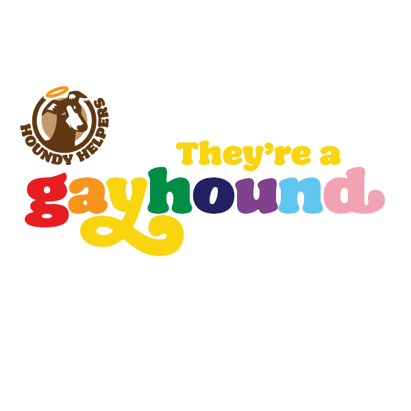 Greyhound Theythem Sticker by Houndy Helpers NZ
