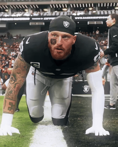 Stretching Oakland Raiders GIF