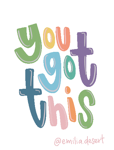 You Got This Lettering Sticker by Emilia Desert