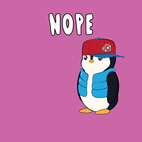 Bye Bye No GIF by Pudgy Penguins