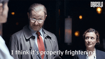 Scared Dracula GIF by BBC