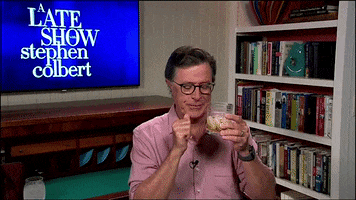 Stephen Colbert Drinking GIF by The Late Show With Stephen Colbert