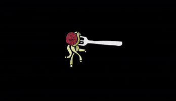 simeks spaghetti fork meatball spaghetti and meatballs GIF