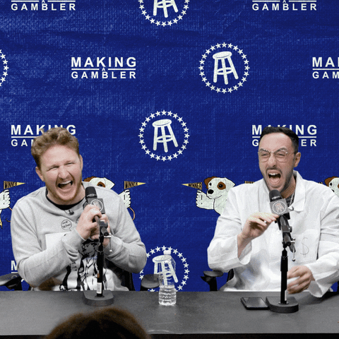 Press Conference Laughing GIF by Barstool Sports