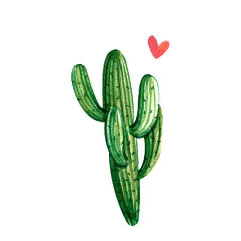 Summer Cactus Sticker by Mon Carnet Voyage