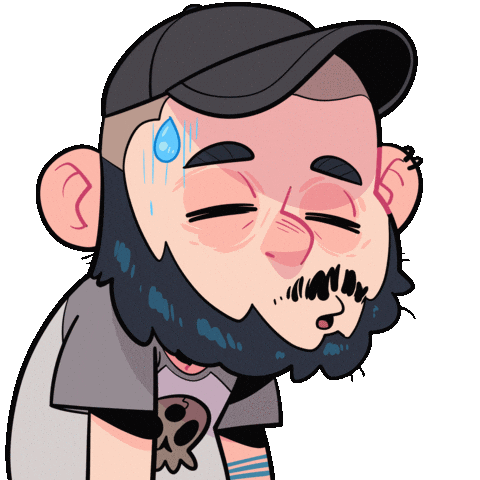 Tired Sigh Sticker