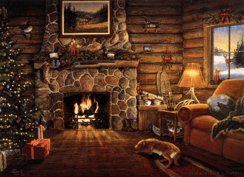 christmas fireplace gif