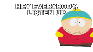 Listen Eric Cartman Sticker by South Park