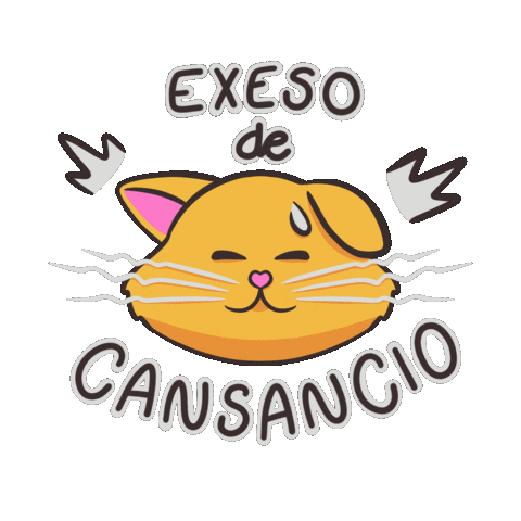 Tired Cat Sticker