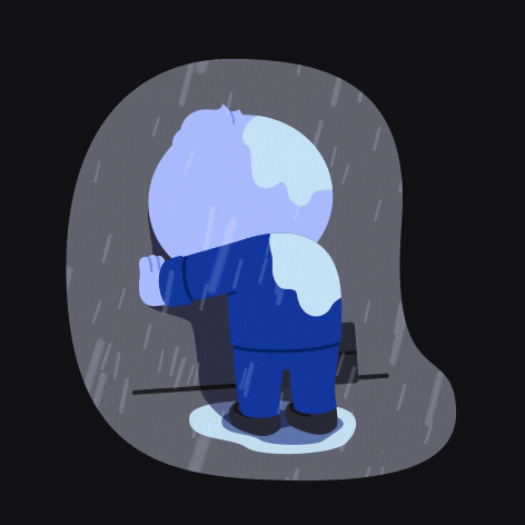 Sad Rain GIF by Kudai