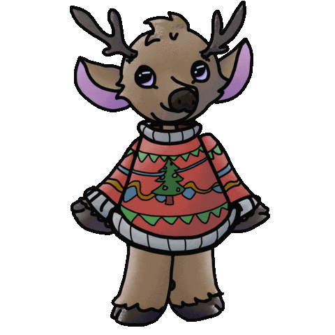 Christmas Deer Sticker by Imaginook
