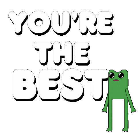 Youre The Best Pump It Up Sticker by fwogs