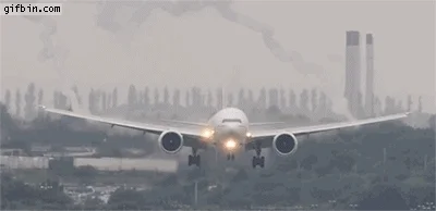 airplane landing GIF