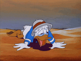 tired donald duck GIF