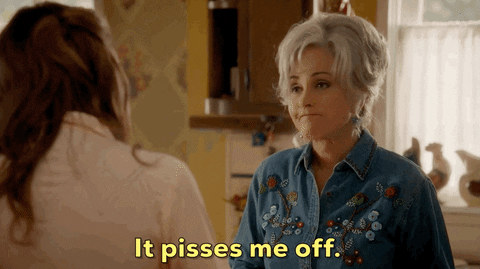 Angry Annie Potts GIF by CBS - Find & Share on GIPHY