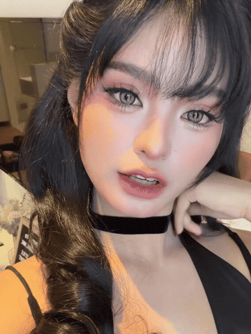 Beautiful Girl Flirting GIF