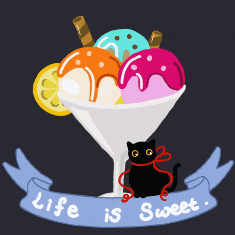 Happy Black Cat GIF