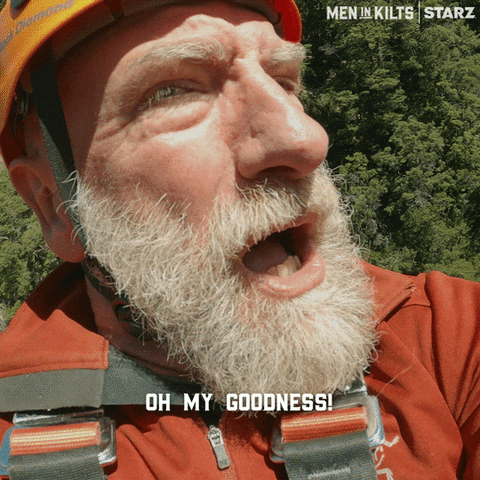 Screaming Graham Mctavish GIF by Men in Kilts: A Roadtrip with Sam and Graham