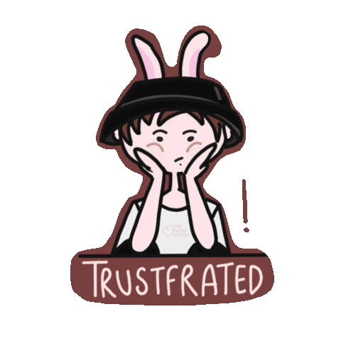 Frustrated Bunny Sticker