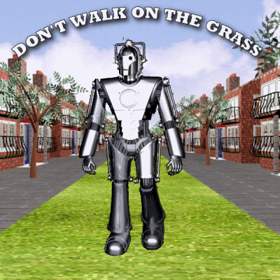 Do Not Walk On The Grass GIF