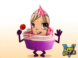 Happy Cup Cake GIF by SuperVictor