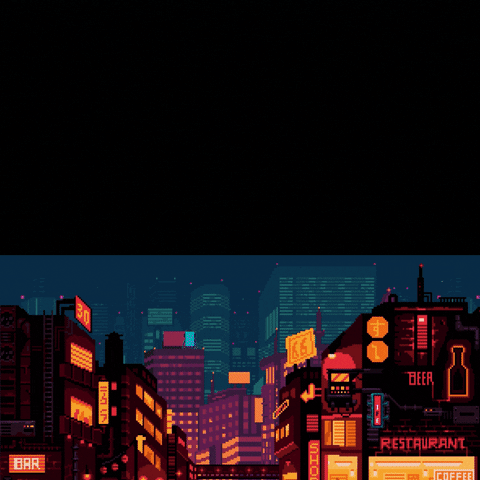 Pixel Night GIF by Alex Bobeda