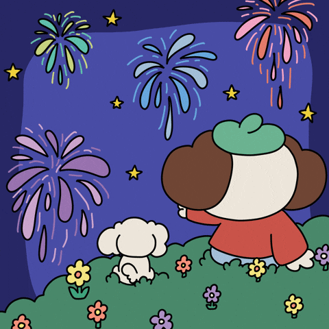 Celebrate Happy New Year GIF by Winnie Gu 顾韵昀