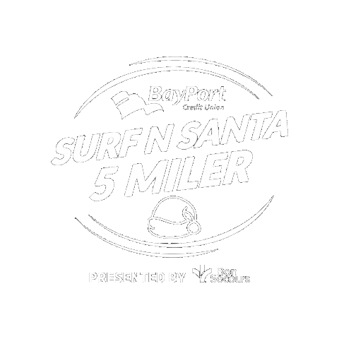 Surf N Santa Sticker by J&A Racing