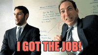 happy new job GIF by Kissing Sisters