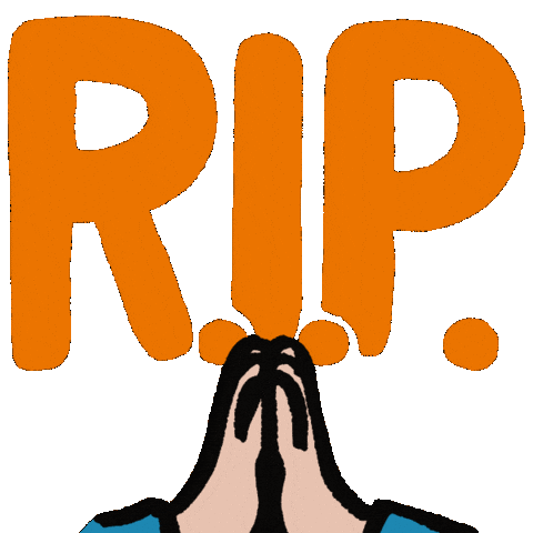 Sad Rest In Peace Sticker