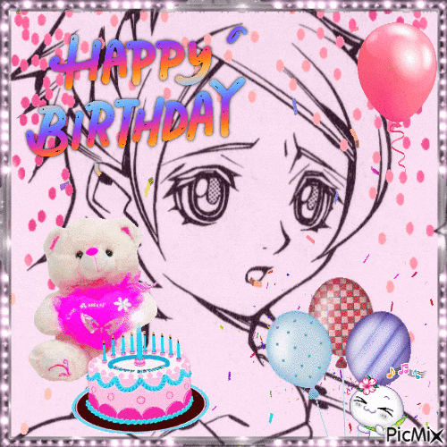 Happy Birthday Pink GIF