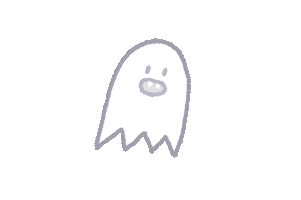 Halloween Ghost Sticker by Lizzy Itzkowitz