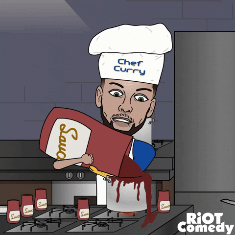 Steph Curry Sauce GIF by RiOT Comedy