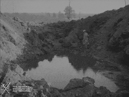 NationalWWIMuseum black and white military mud footage GIF