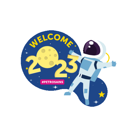 New Year Moon Sticker by Petrosains