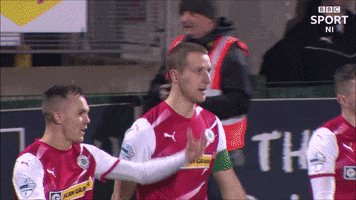 High Five GIF by Cliftonville Football Club