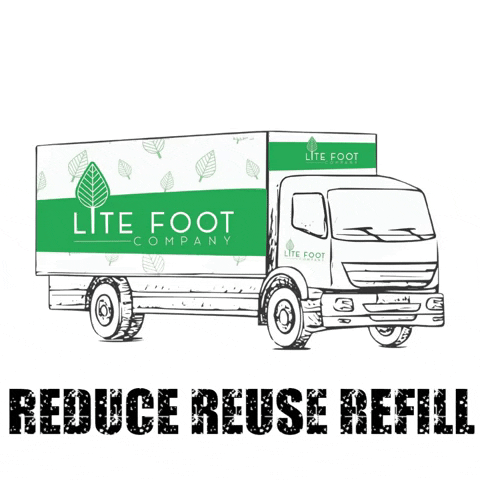 litefootcompany sustainable reduce refill reduce reuse recycle GIF
