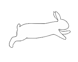Bunny Running Sticker by Rabbits World