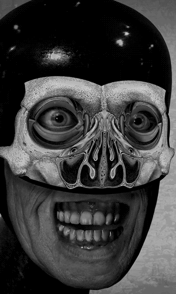 colinraff art mask flash teeth GIF