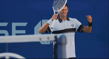 novak djokovic tennis GIF by FOX Sports: Watch. Enjoy. Repeat.