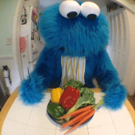 angry cookie monster GIF
