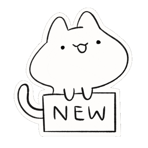 Cat New Post Sticker
