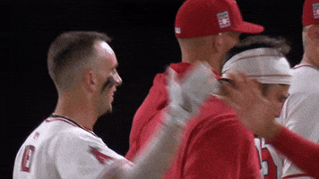 Angels Baseball Hug GIF by Los Angeles Angels