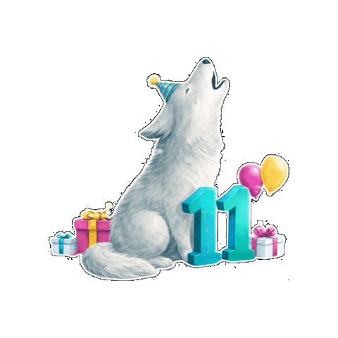 Happy Fun Sticker by Wolfpack Digital