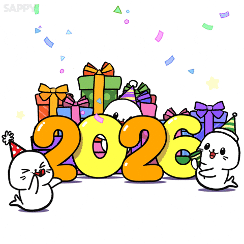 Celebrate New Year GIF by Sappy Seals