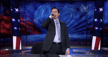 Stephen Colbert Mic Drop GIF